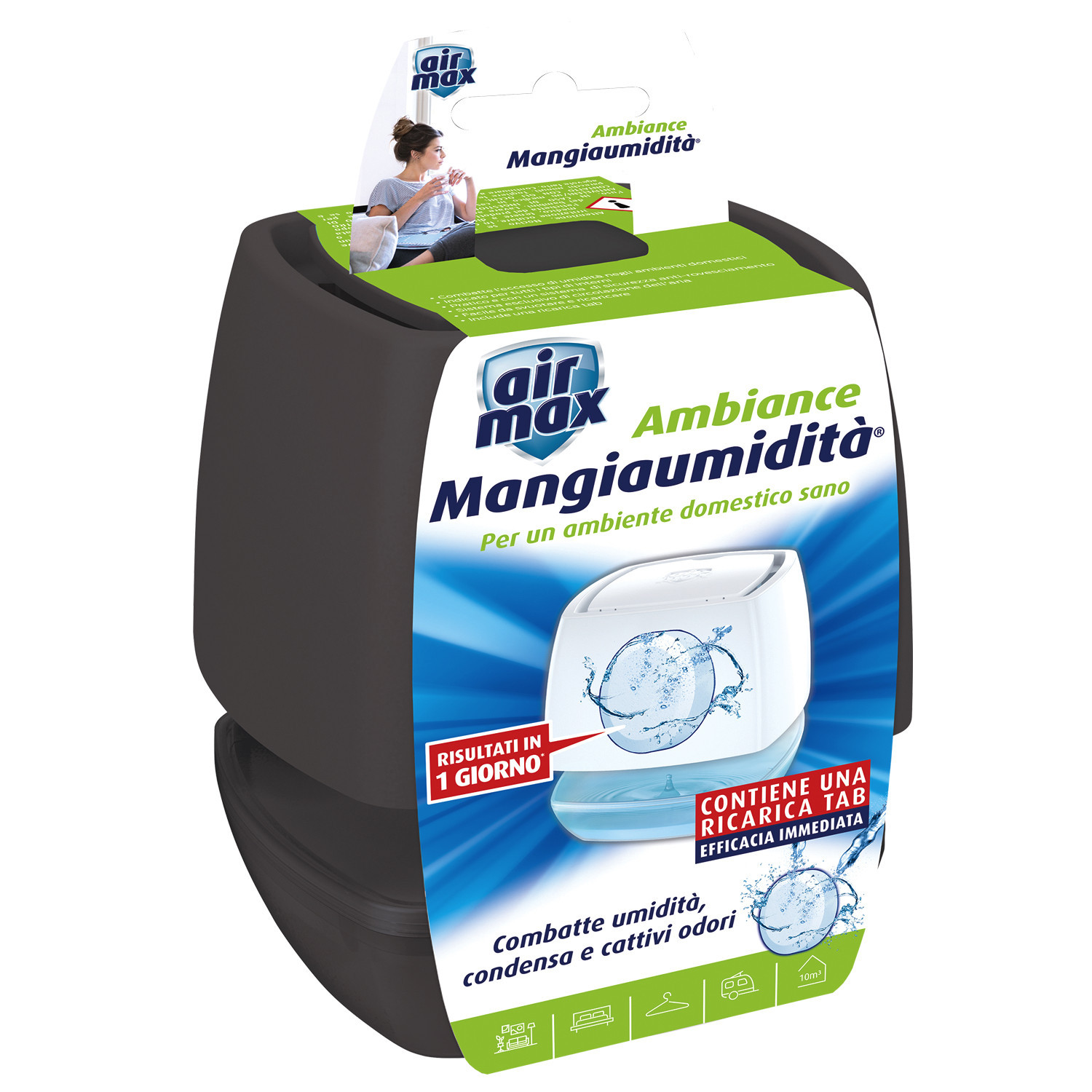 Air MAx ® Mini Kit Assorbiumidità ambiente grigio da 100g