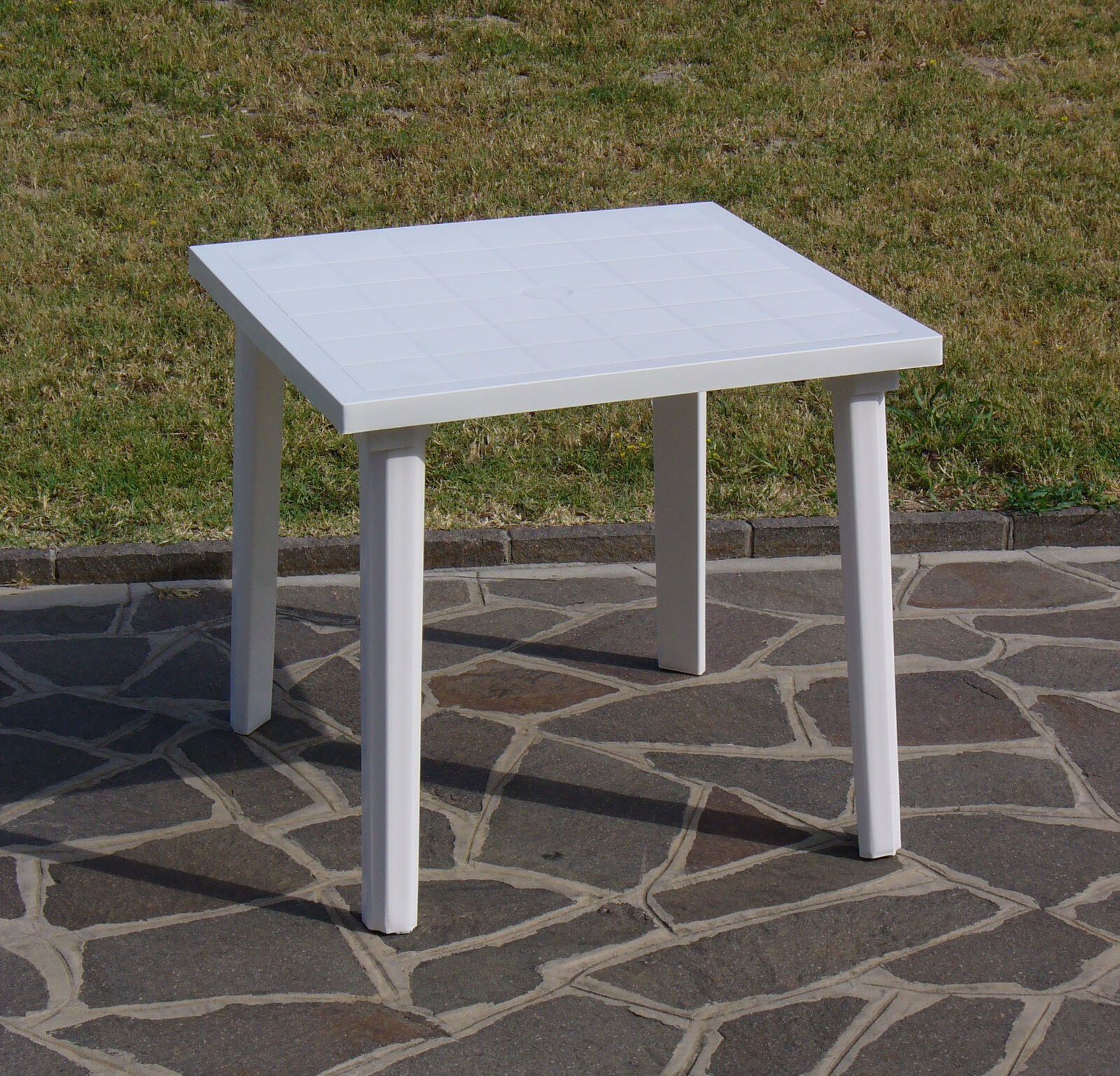 6089   TAVOLO RESINA ART.59  CM. 80X80 BIANCO