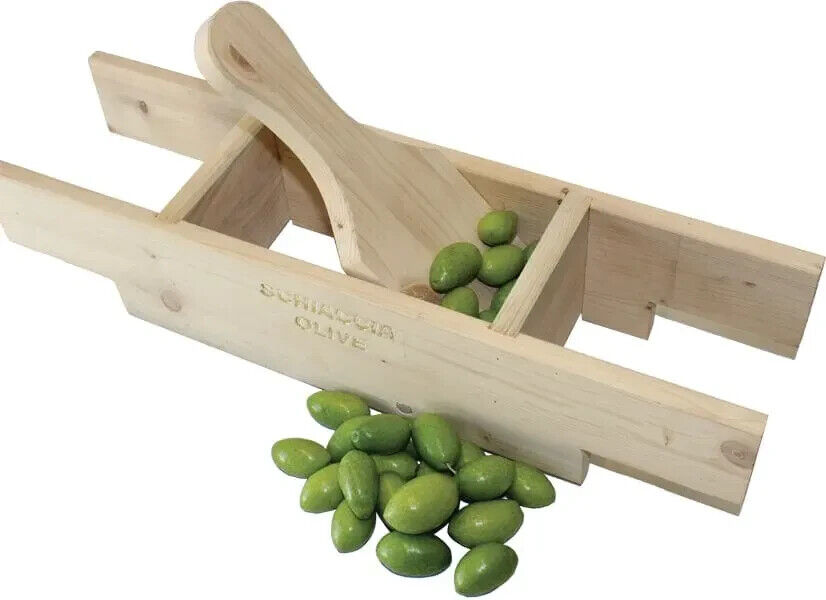 SCHIACCIA OLIVE SCHIACCIAOLIVE ARTIGIANALE MANUALE IN LEGNO ABETE MADE IN ITALY