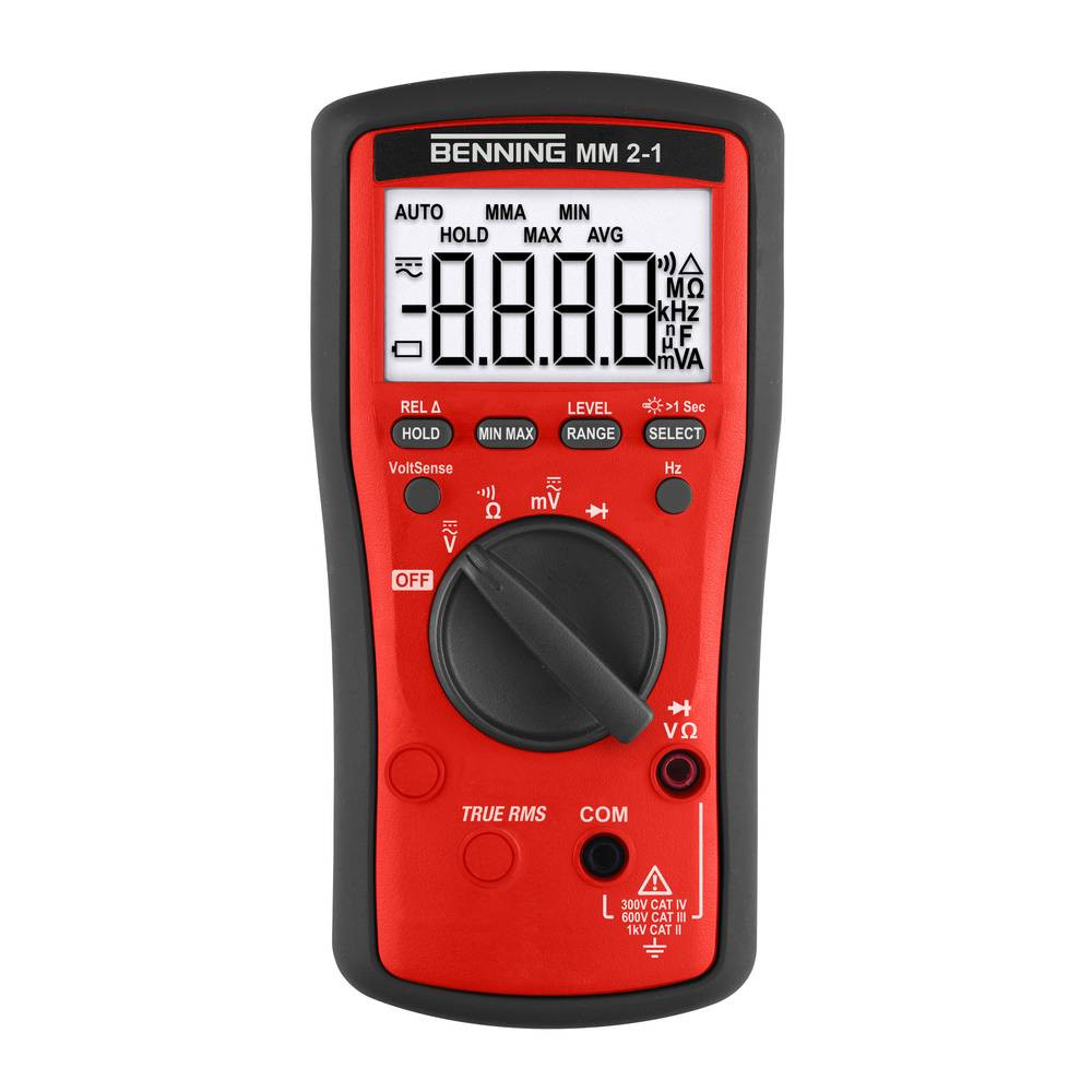 Benning MM 2-1 Multimetro portatile digitale CAT II 1000 V, CAT III 600 V, CAT