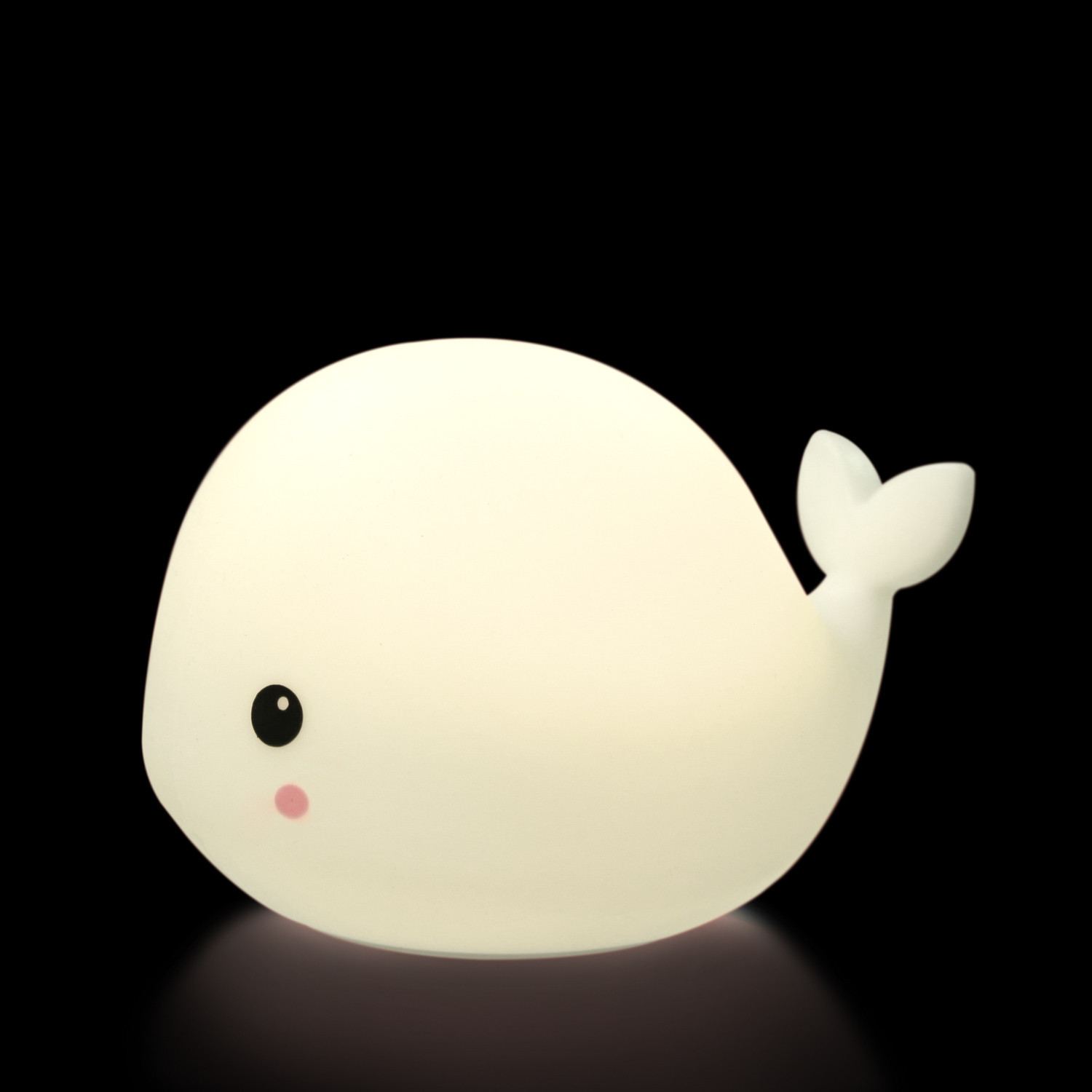 Luce notturna bambini balena LED in silicone bianco