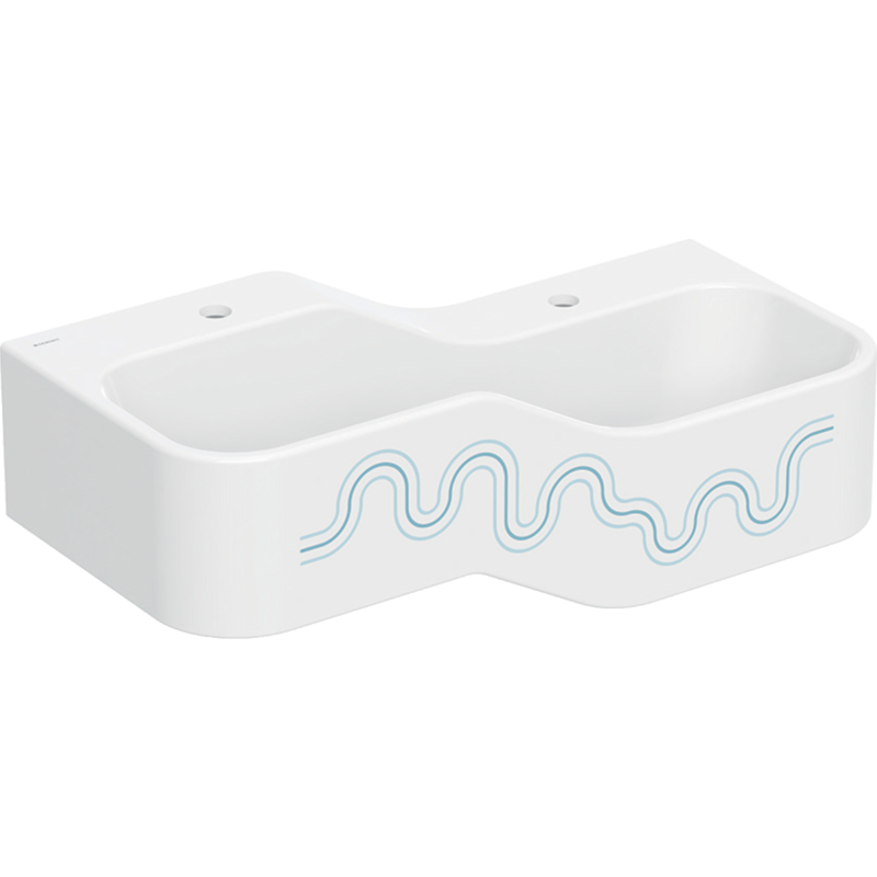 Bambini lavabo basso a destra 90cm 2FR blu