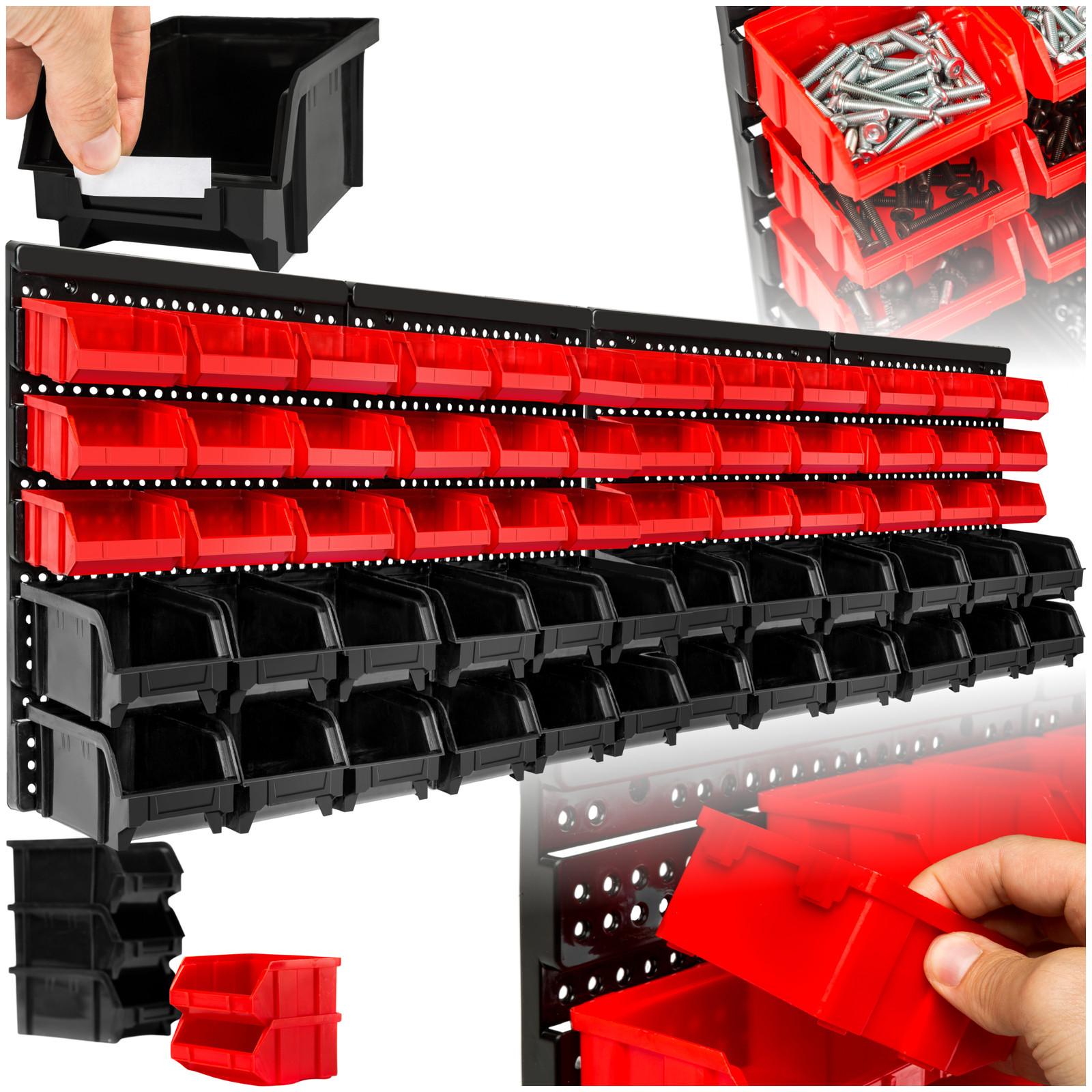 Portaminuteria set di 2 con 30 cassettini scaffale da parete officina magazzino