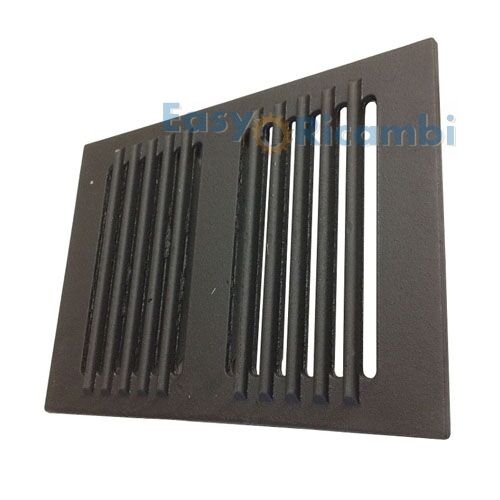 Griglia in ghisa per camino stufa pellet 34 x 24,8 cm caduta cenere aereazione