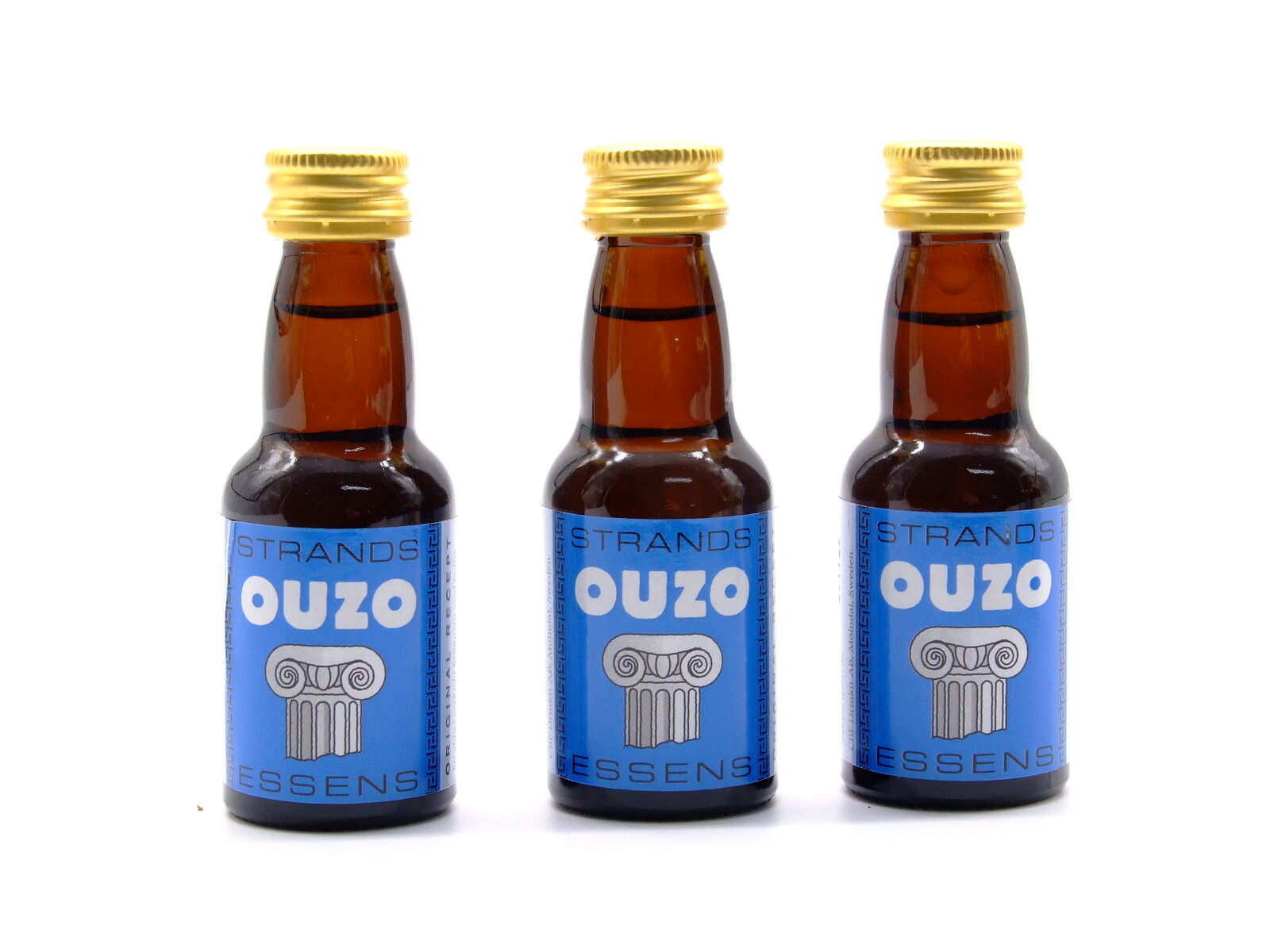 3 x Ouzo (anise) 25ml - Senza Alcool, Essenza di Vodka, Aroma per Torta