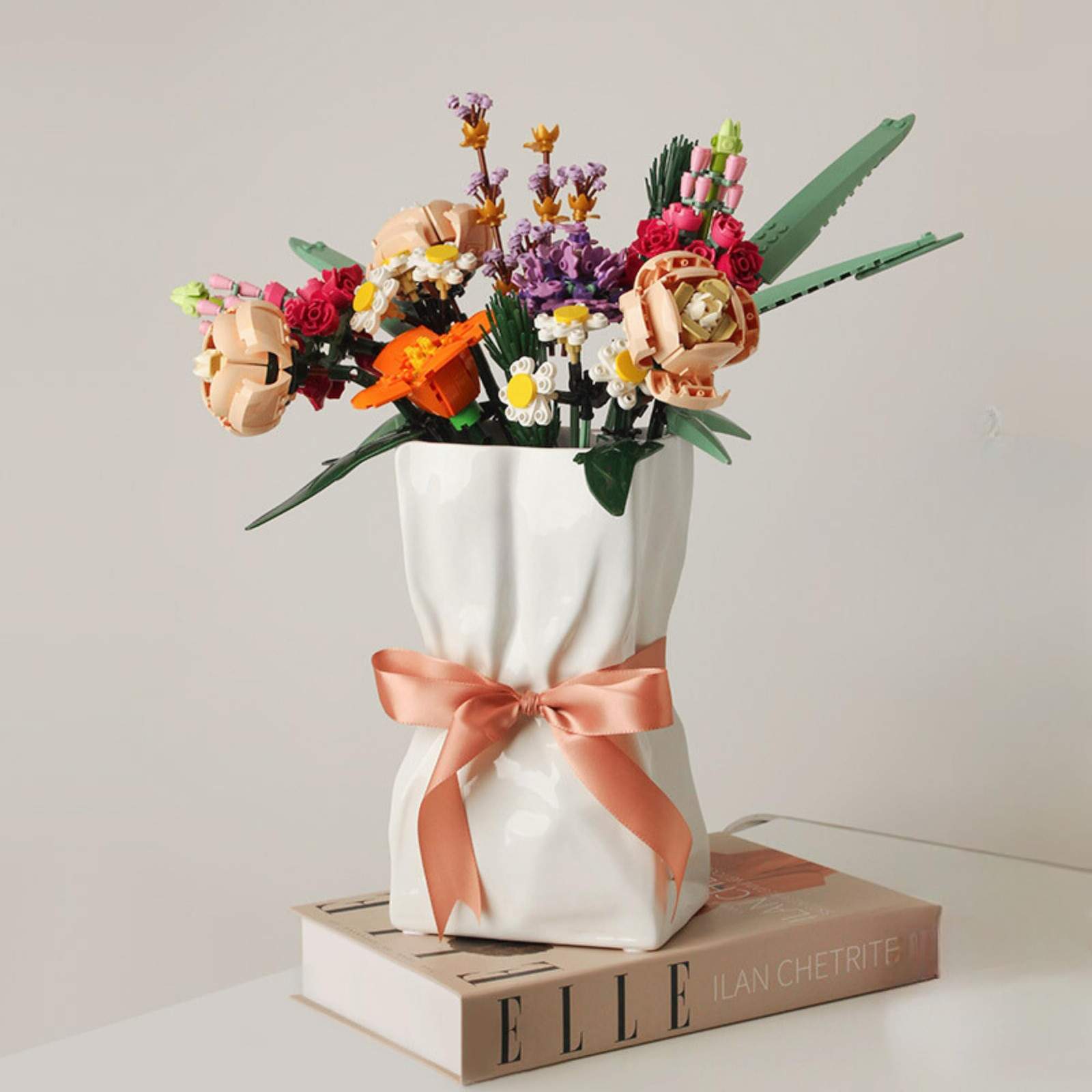 Vaso Per Fiori Lego, Vaso per Lego Bouquet, Vasi Moderni da Interno (O1l)