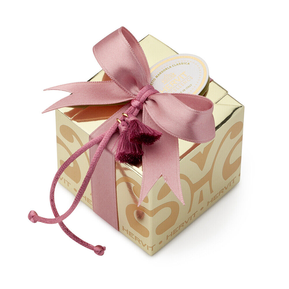 HERVIT ART.27940 BOX CARAT GOLD 6X6X5,5CM 2 NAPPE MALVA