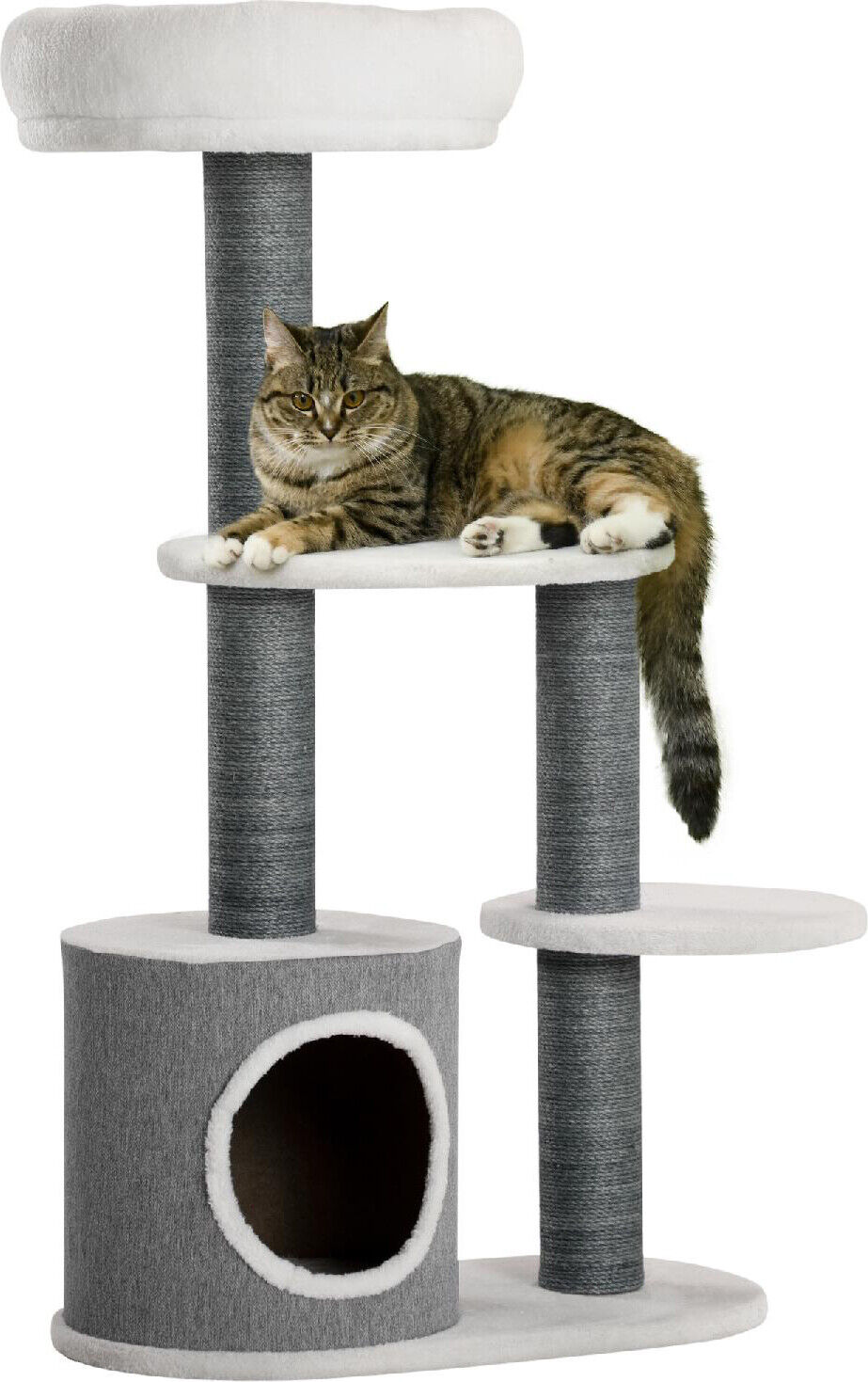 Tiragraffi per Gatti Albero Tiragraffi con Lettino 55.5x30.5x98 cm AllMyPets
