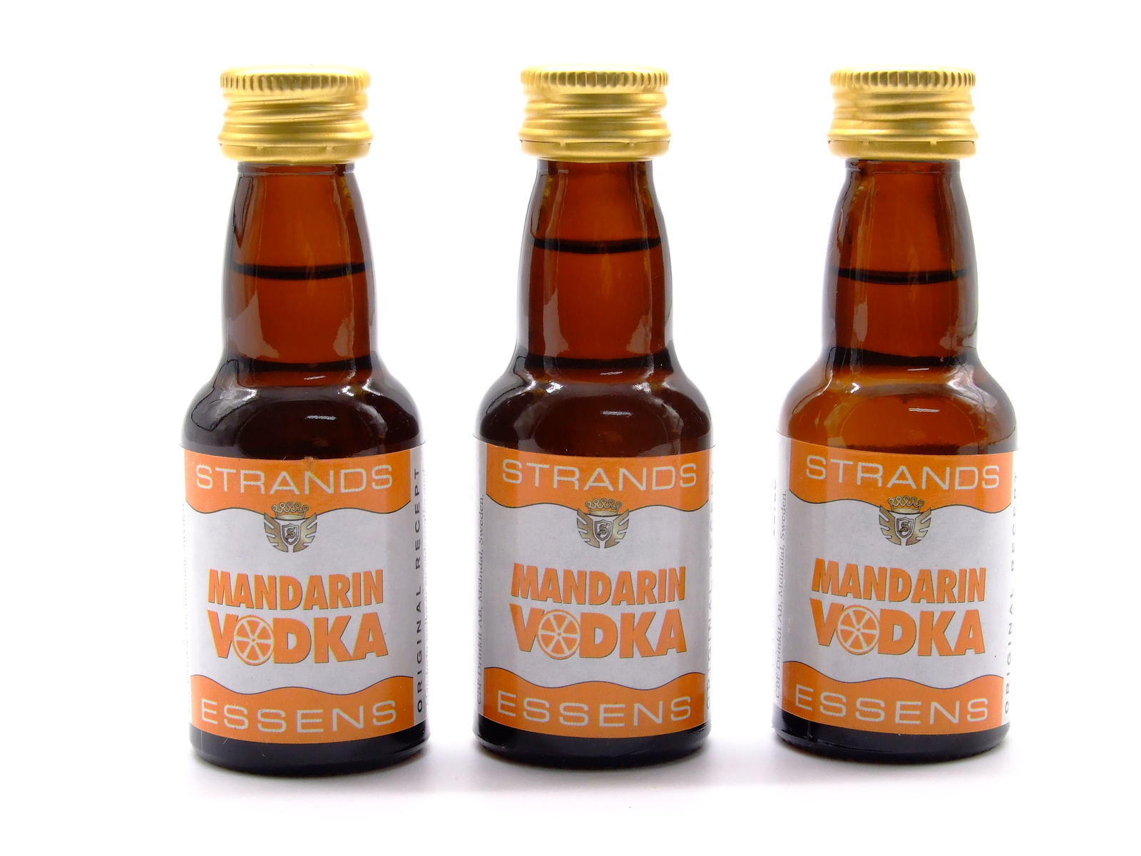 3 x Mandarin Vodka 25ml - Senza Alcool, Essenza di Vodka, Aroma per Torta