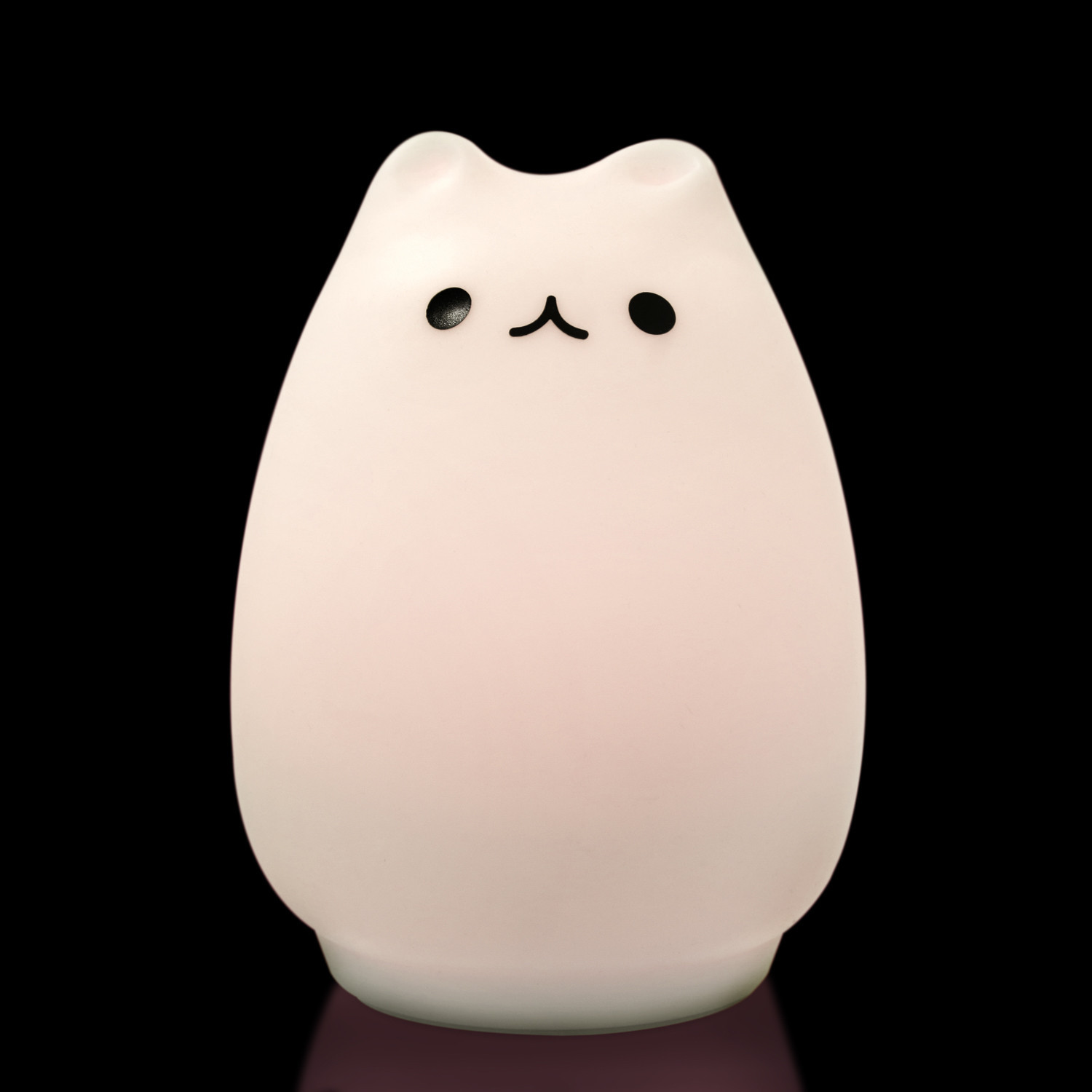 Luce notturna bambini gatto LED in silicone bianco