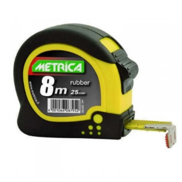 FLESSOMETRO METRICA RUBBER TOUCH MT 8X25 MM OFFERTA