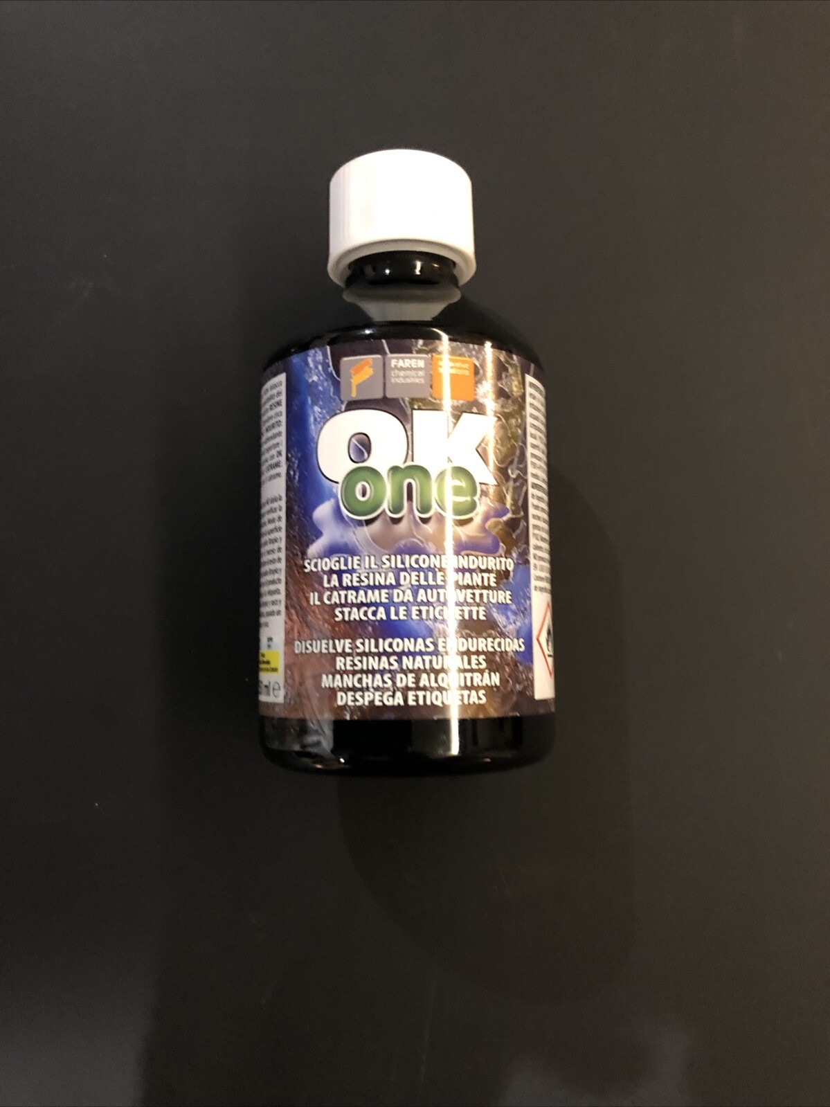 Faren - OK ONE - Sciogli Silicone Etichette Colla Mastice Resina - 250ml