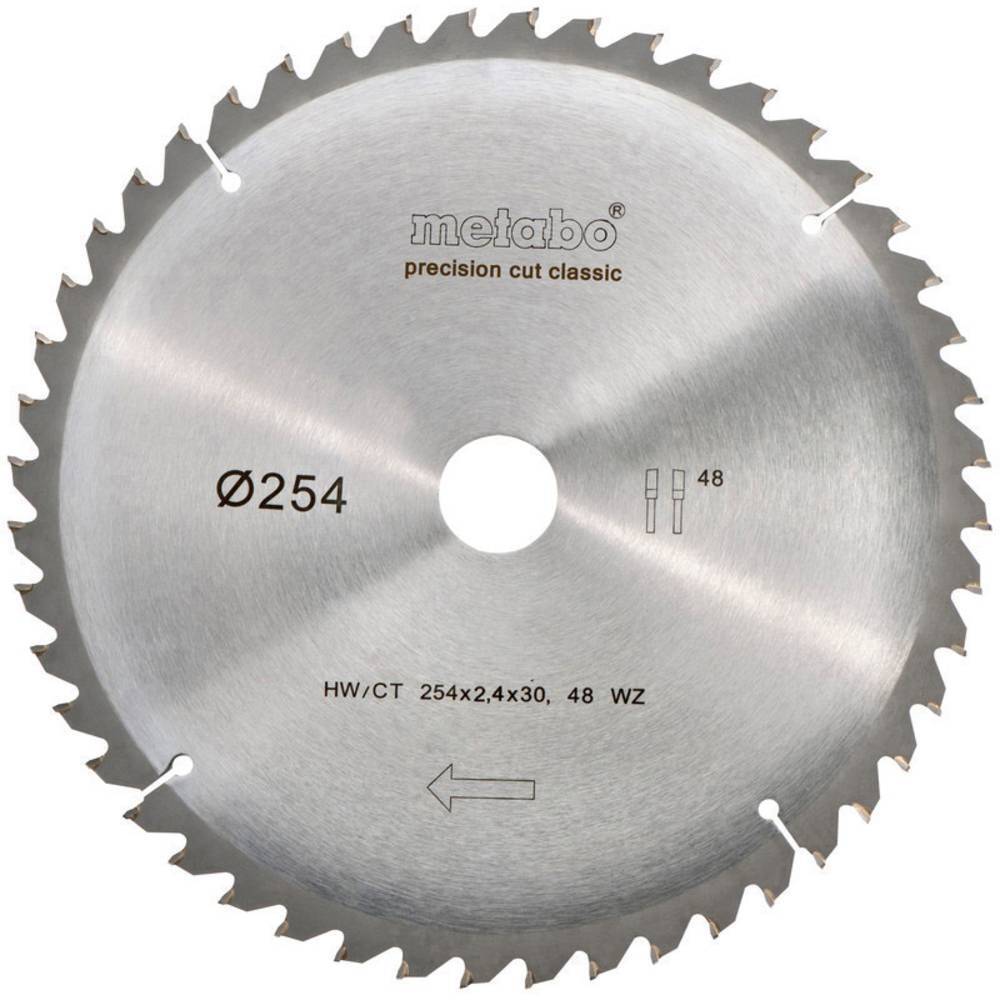 Metabo precision cut wood - classic 628061000 Lama circolare 254 x 30 mm Numero