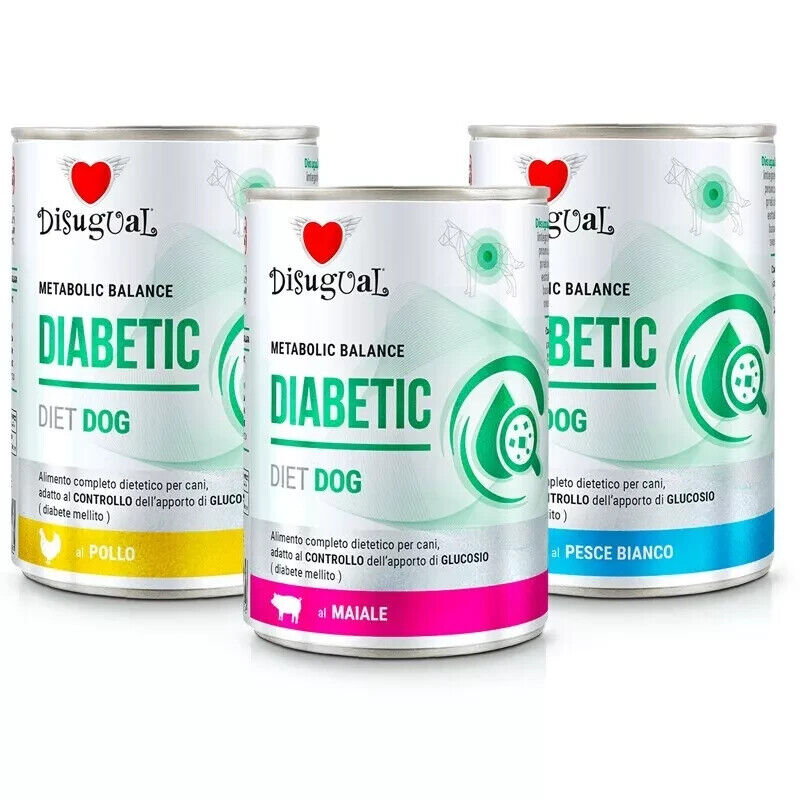 6 Scatolette Disugual Diabetic Dog Alimento Umido per Cani con Diabete 400 g