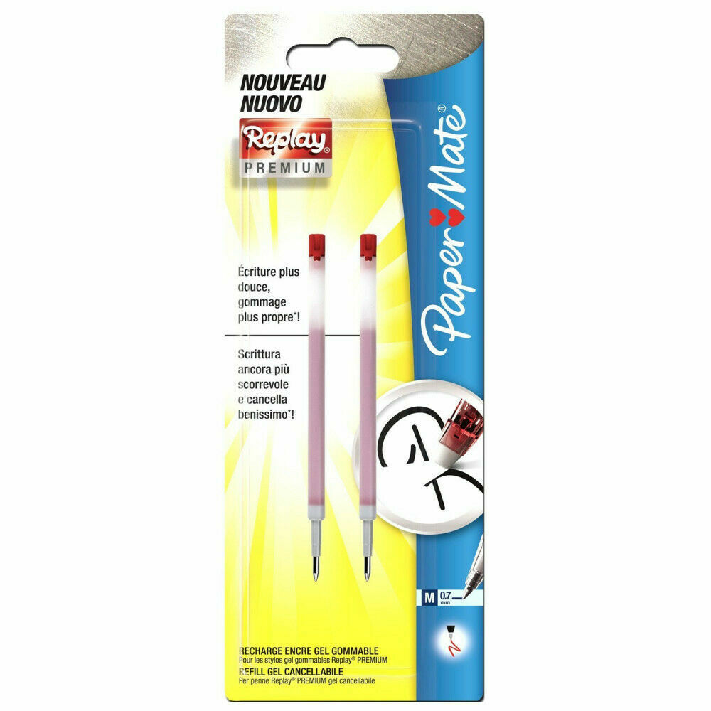 REFILL PAPER MATE per PENNA REPLAY PREMIUM cancellabile - colore ROSSO