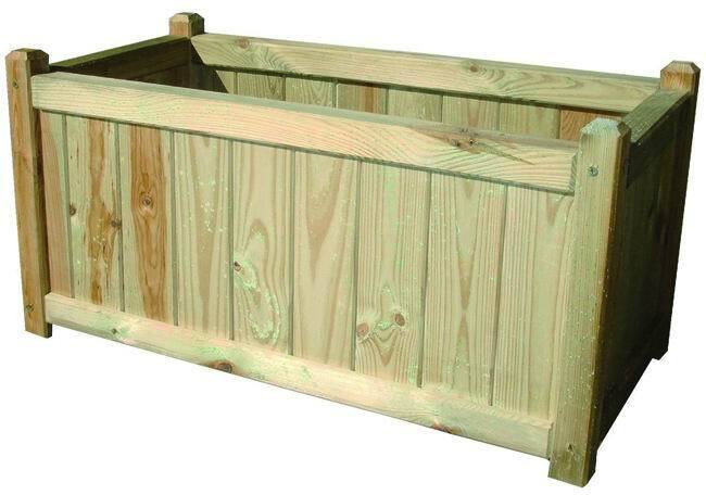 FIORIERA LEGNO SMONTATE CIPRO RETTANGOLARI   80X40 CM