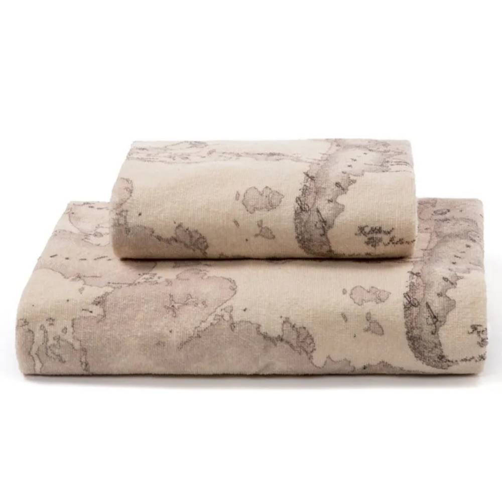 Alviero Martini coppia di asciugamani set 1+1 GEO SAFARI beige
