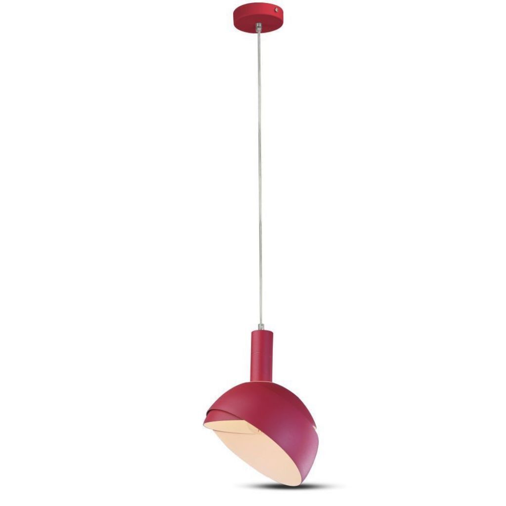 1 pz Plastic Pendant Lamp Holder E27 with Slide Aluminum Shade Pink