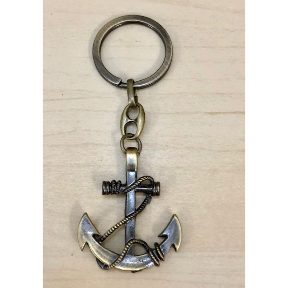Portachiavi con Ancora mare marina retrò bronzo BOMBONIERA 05IL