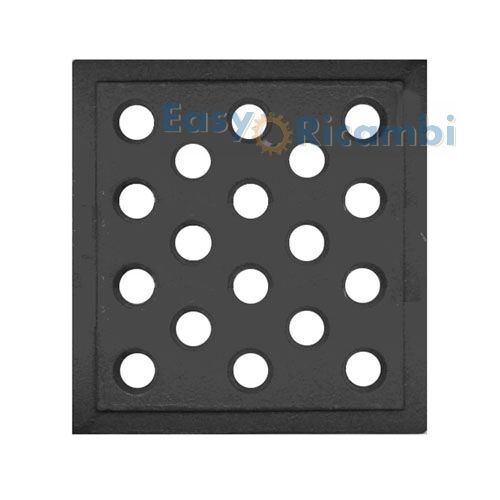 Griglia in ghisa per camino o stufa pellet 16 x 16 cm caduta cenere aereazione