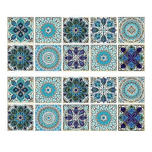 Hwtcjx mattonelle adesive 15 x 15cm, adesivi mattonelle cucina, 20 pezzi (H3l)