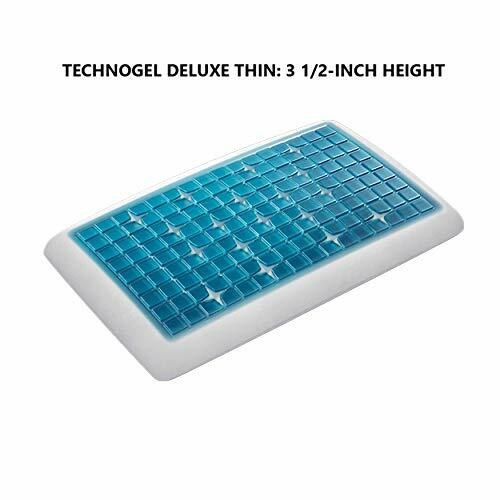 Technogel - Cuscino in microfibra, 66 x 40 x 9 cm, colore: Bianco (h8M)