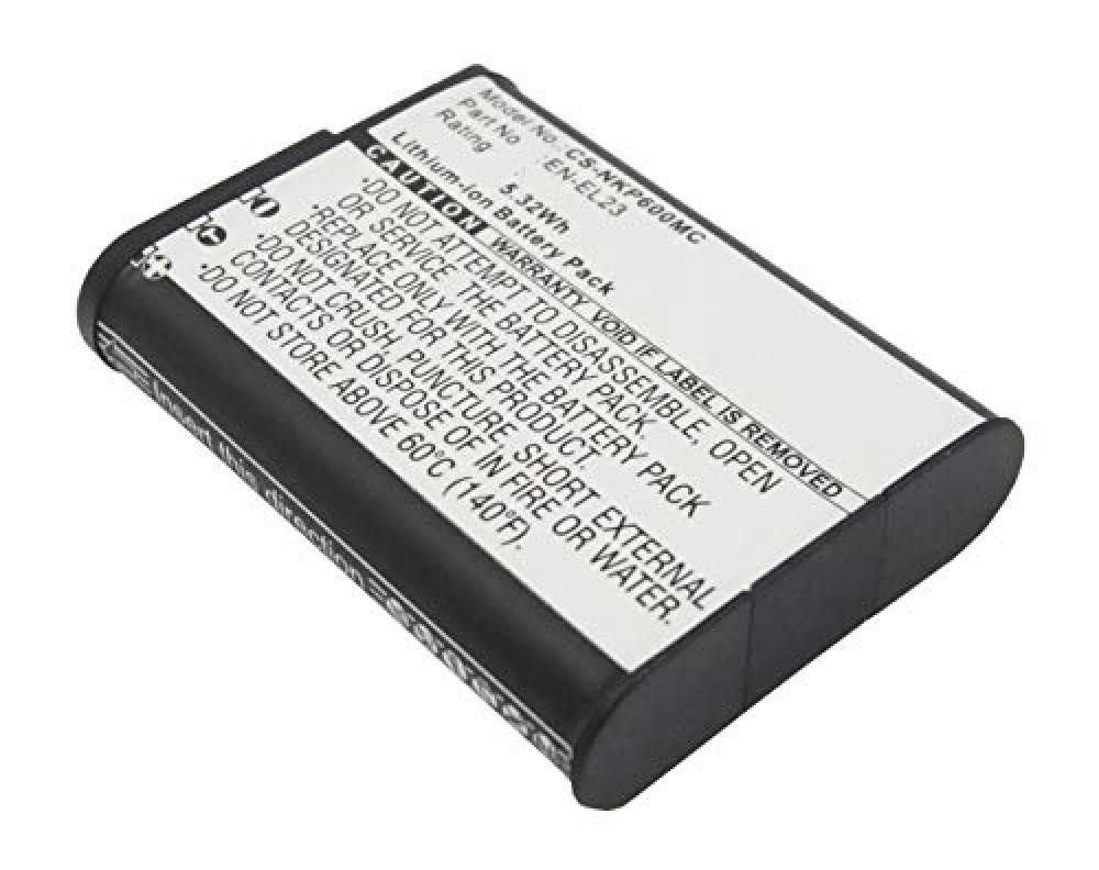 amsahr Grade A Celle della batteria (1400 mAh, 3.7 V) per Nikon Grigio - NUOVO