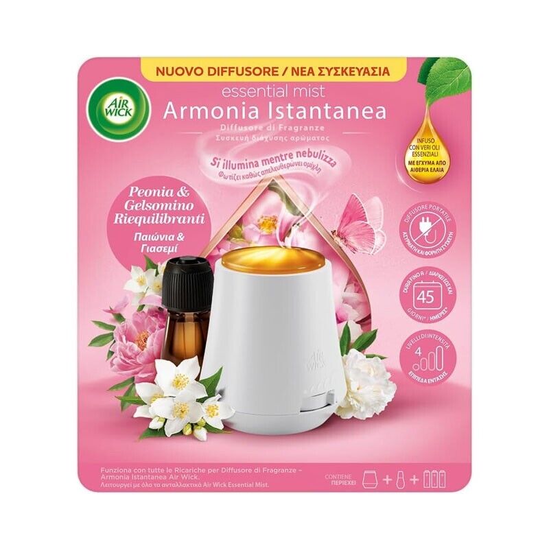 AIR WICK Diffusore di fragranze ARMONIA ISTANTANEA Peonia & Gelsomino 20ml
