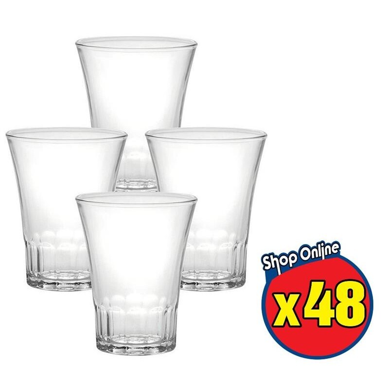 KIT AMALFI 48 BICCHIERINI TRASPARENTI CAFFE' LIQUORI DA 13 CL