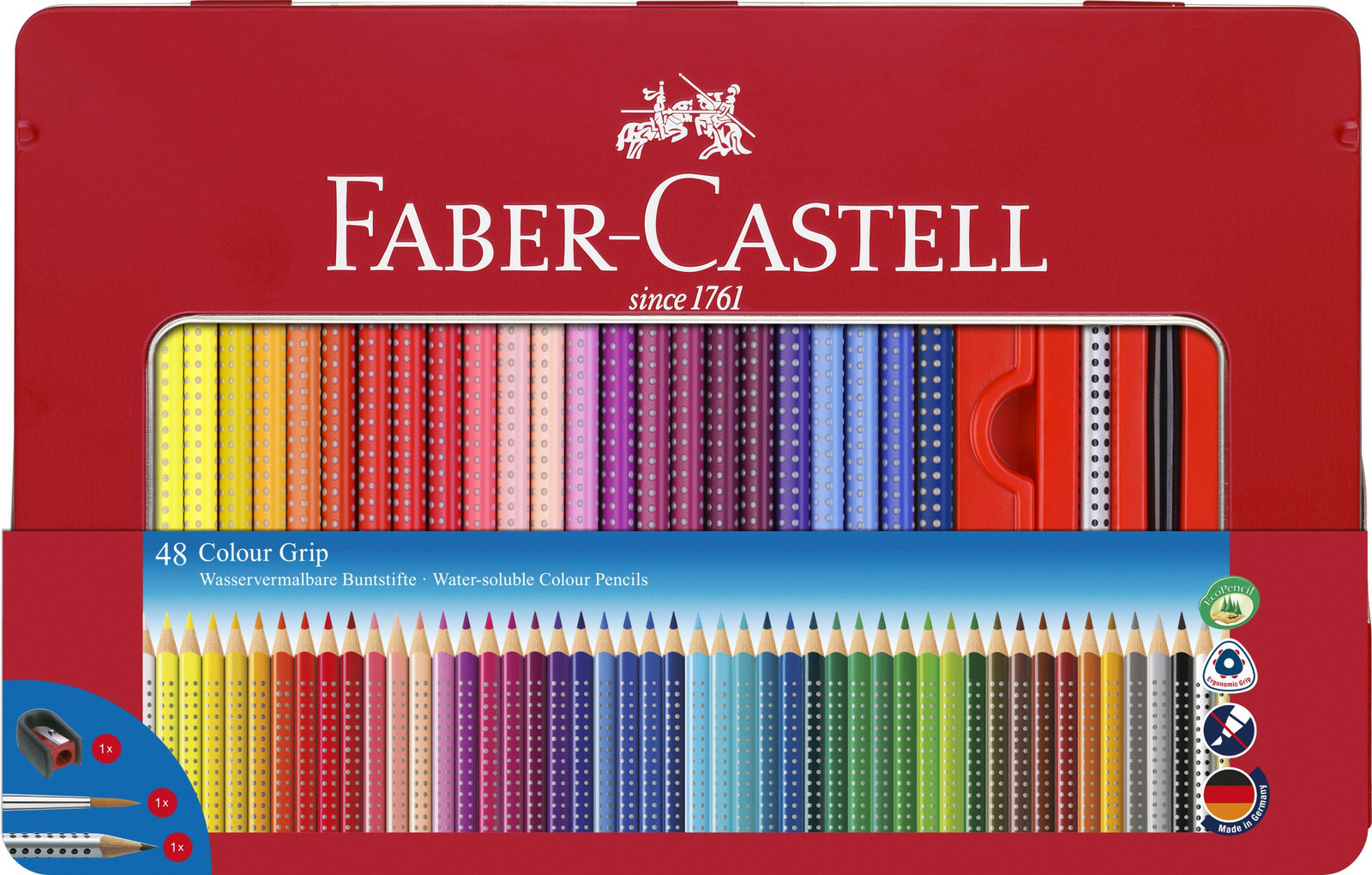 Faber-Castell - Colour Pencils - Metal Tin with Accessories - 48 pcs. (112448) 5