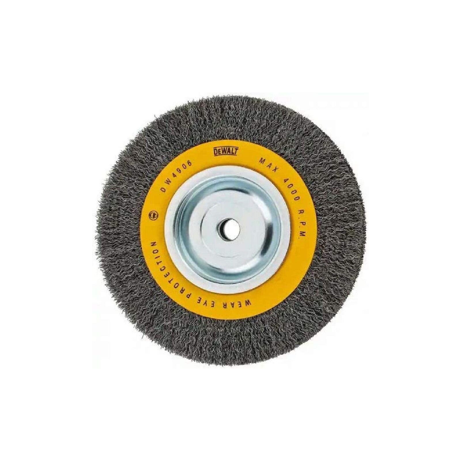DeWalt DW4906 20,3 cm Crimped Bench Wire Wheel, 5/8 Arbor, medium Face, (S7b)