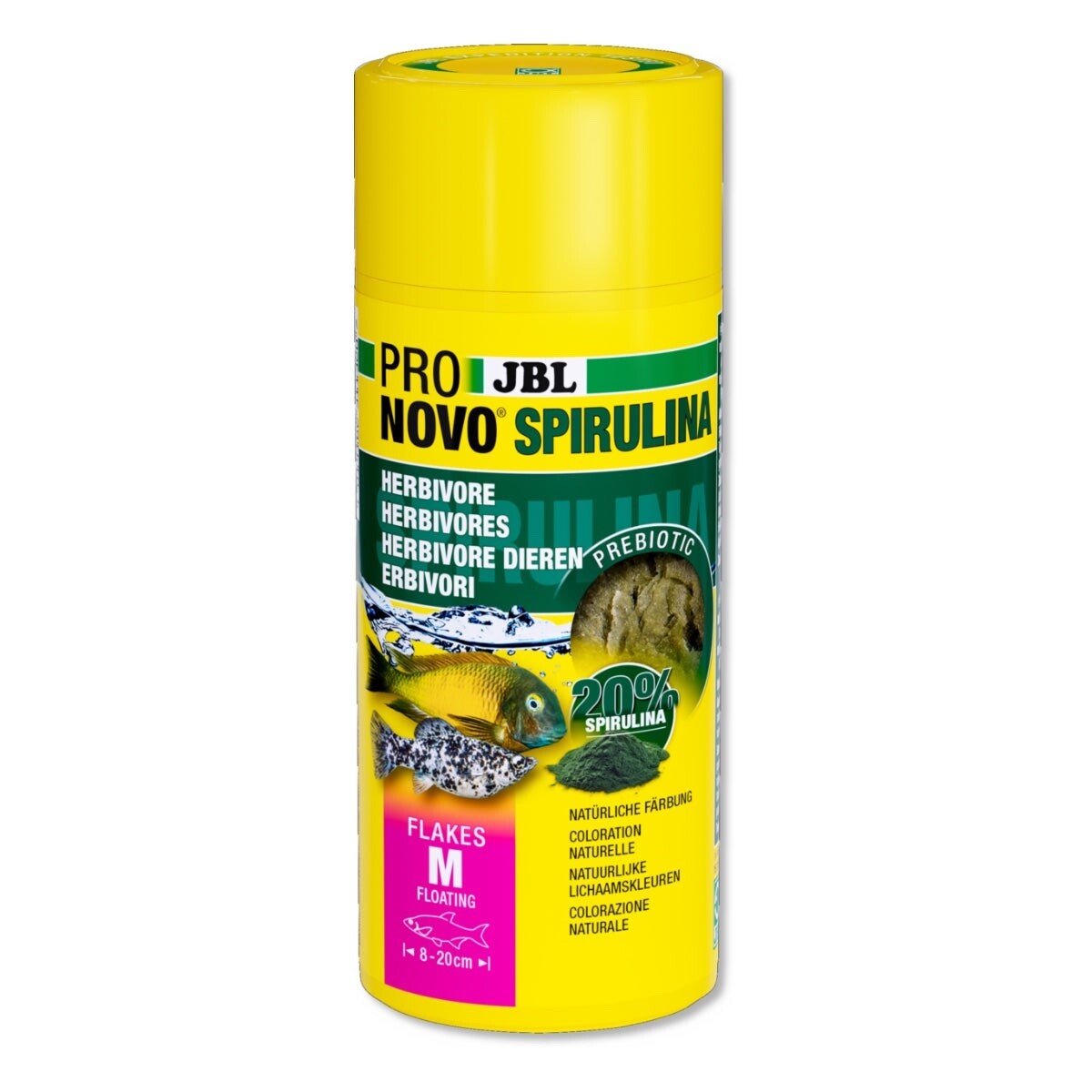 JBL PRONOVO SPIRULINA FLAKES M 250 ML MANGIME VEGETALE SCAGLIE FIOCCHI ACQUARIO