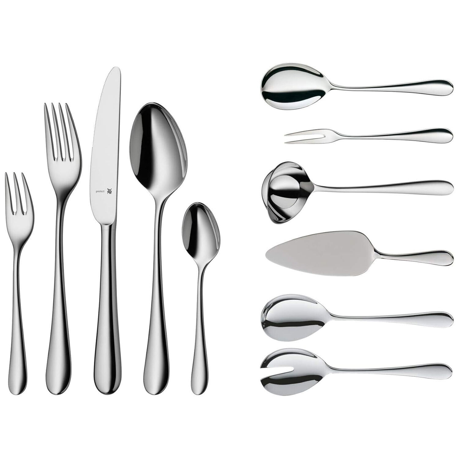 WMF Merit Servizio Tavola Posate Set 66 Pezzi 12 Persone Acciaio Inox 18/10 Crom