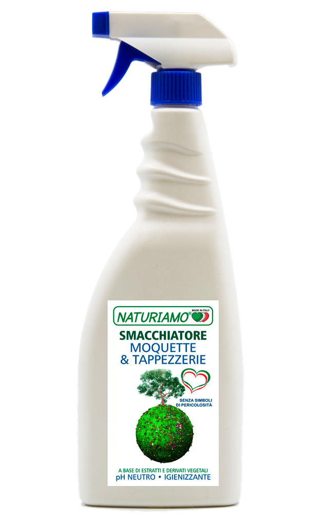 SPRAY SMACCHIATORE NATURIAMO MOQUETTE & TAPPEZZERIE 750GR ph neutro base vegetal
