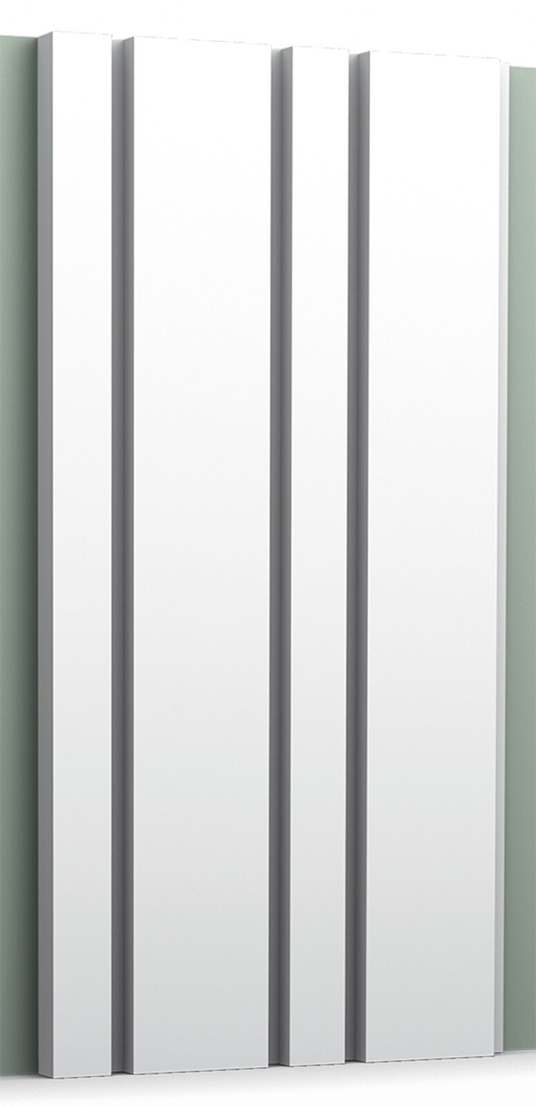 Orac Decor W119 Pannello Murale 3D Strisce Parete Poliuretano Bianco 200x25x2 cm