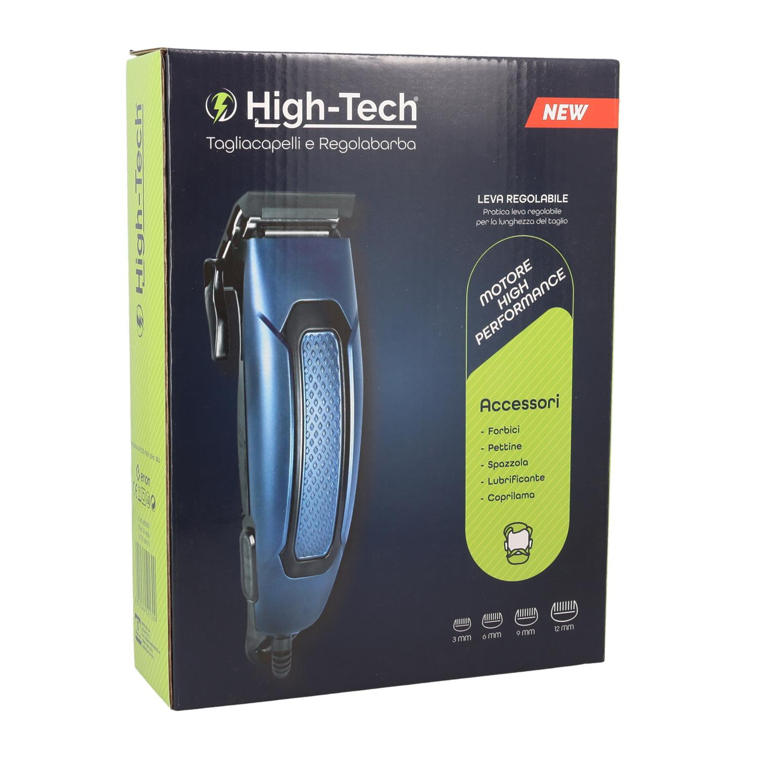 HIGH-TECH TAGLIA CAPELLI  2 IN 1 CON BASE MULTI FUNZIONE E FILO