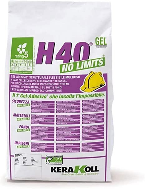 H40 no limits gel-adesivo multiuso bianco kg 5
