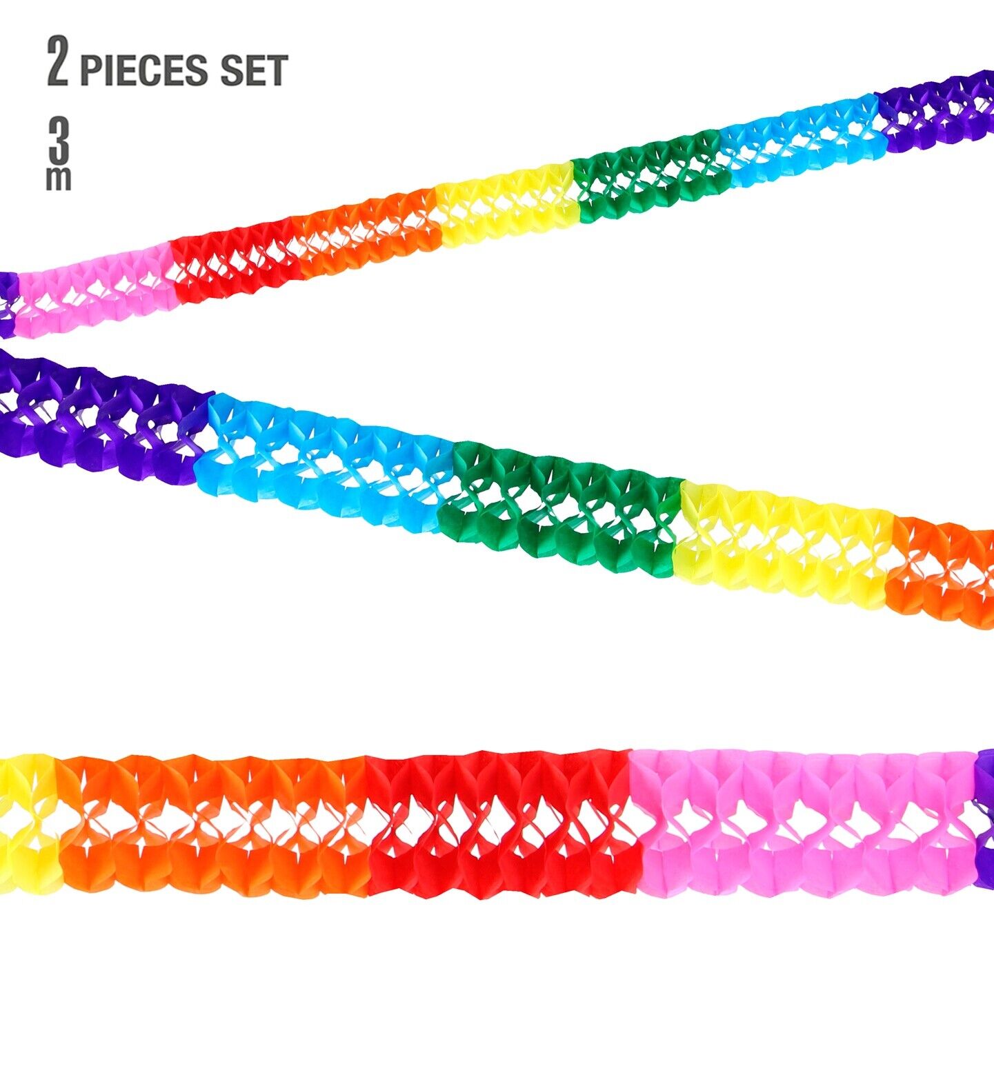 SET DA 2 FESTONI BOA MULTICOLORI