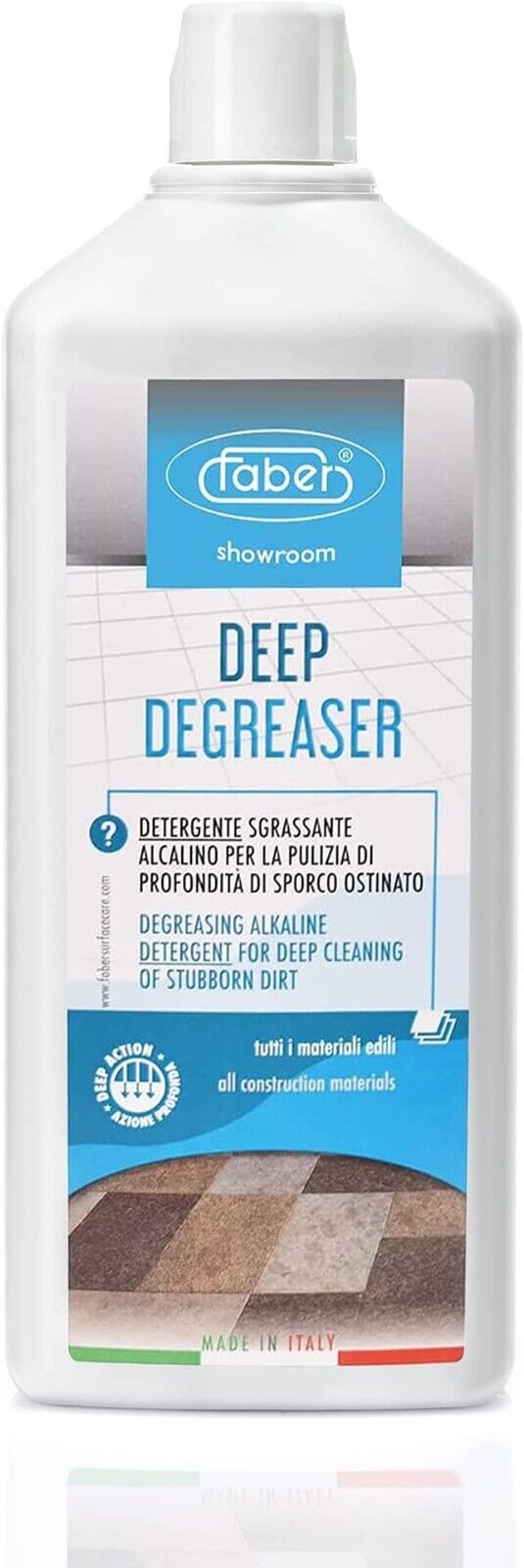Faber Deep Degreaser  1LT Detergente Alcalino Sgrassante PAVIMENTI COTTO MARMO