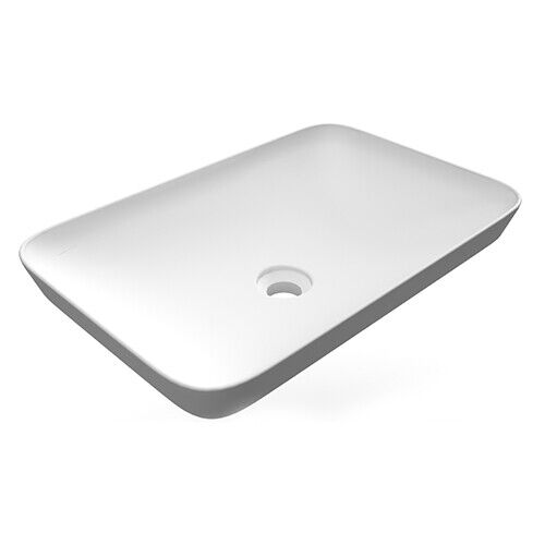 Lavabo ad incasso rettangolare senza foro variant 55 x 36 cm bianco
