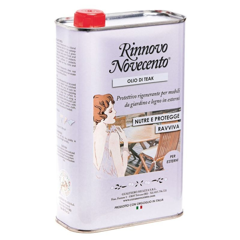 Novecento RINNOVO OLIO TEAK Protettivo rigenera mobili legno da 250 ML