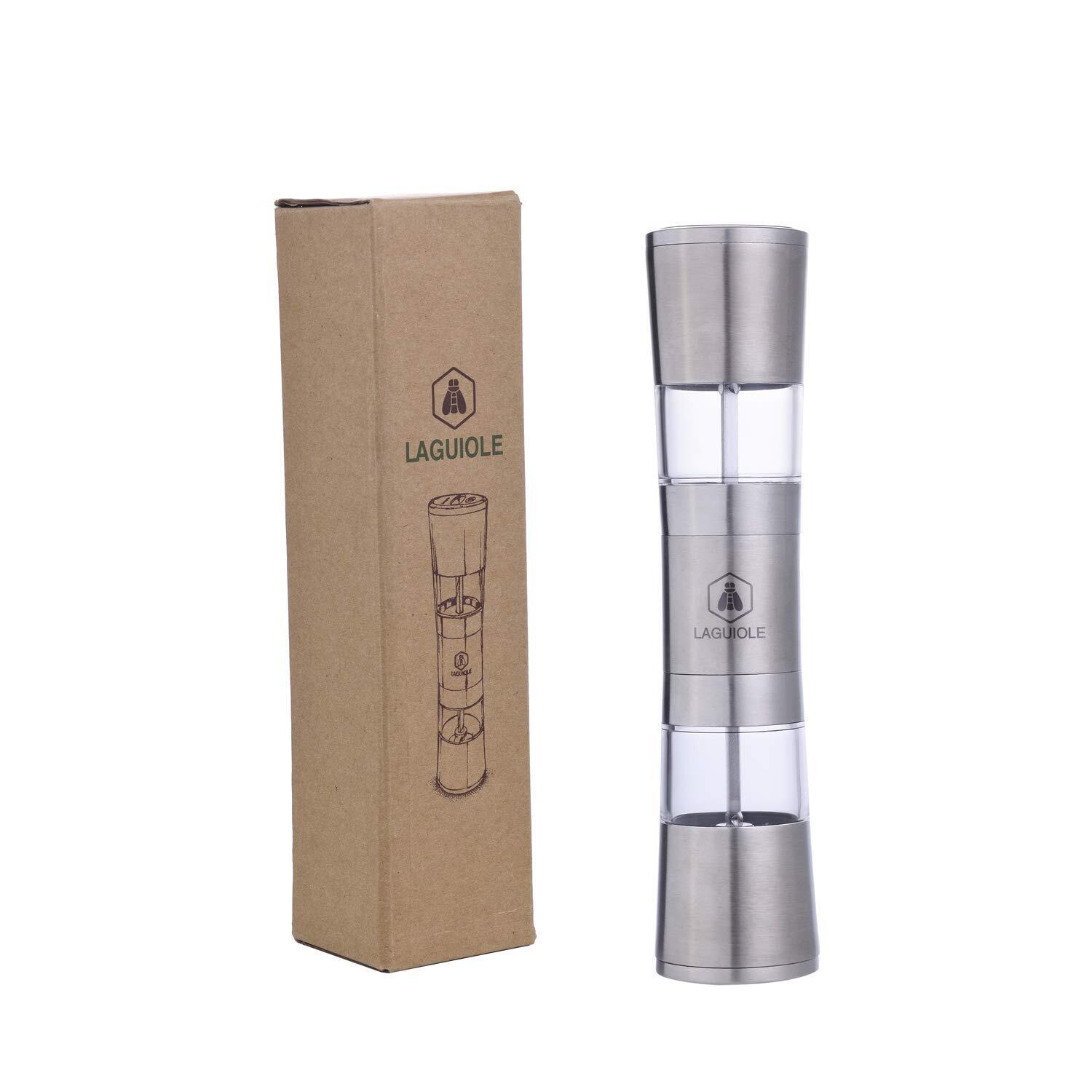 LAGUIOLE Stainless Steel Manual Salt and Pepper Mill