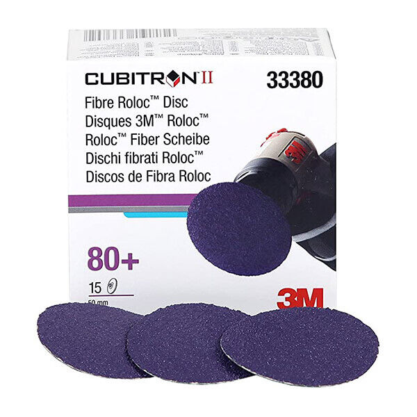 3M 33380 DISCHI ABRASIVI CUBITRON II ROLOC GRANA 80+ PEZZI 15