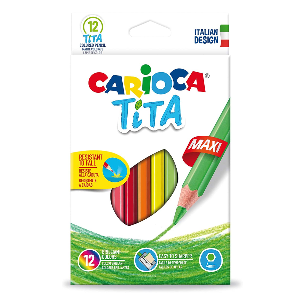 PASTELLI COLORATI 12 COLORI MAXI TITA CARIOCA