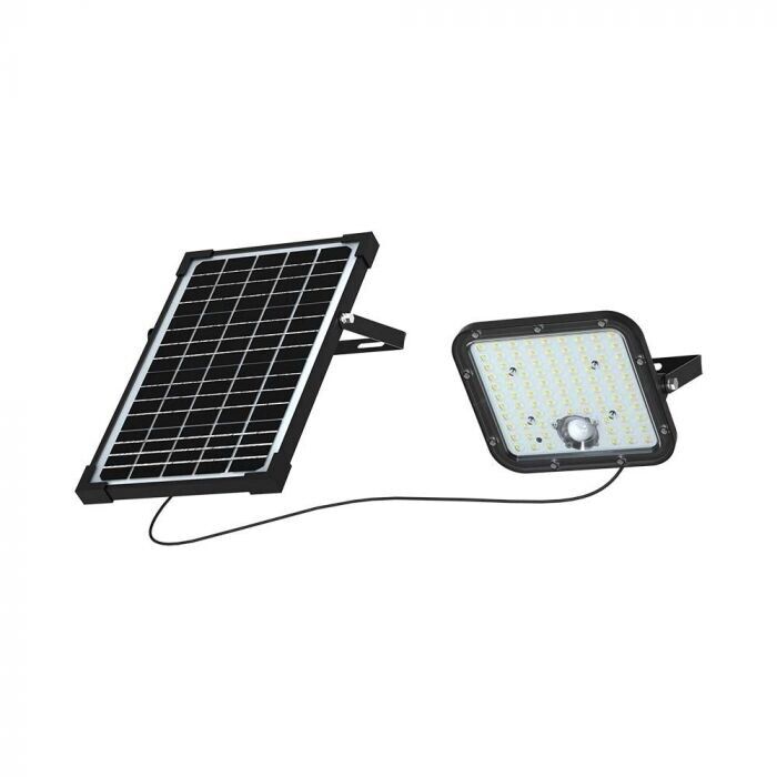 V-TAC VT-432 Faro led nero 30W con pannello solare e telecomando Proiettore con