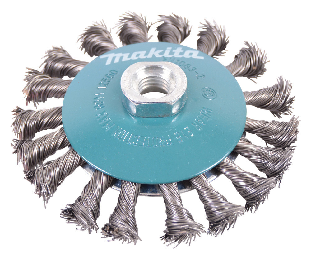 Spazzola metallica D-39883 conica Ø 115 mm con filo acciaio annodato Makita