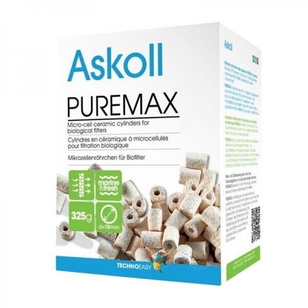 ASKOLL PURE MAX 325 GR MATERIALE FILTRANTE BIOLOGICO CANNOLICCHI ACQUARIO FILTRO