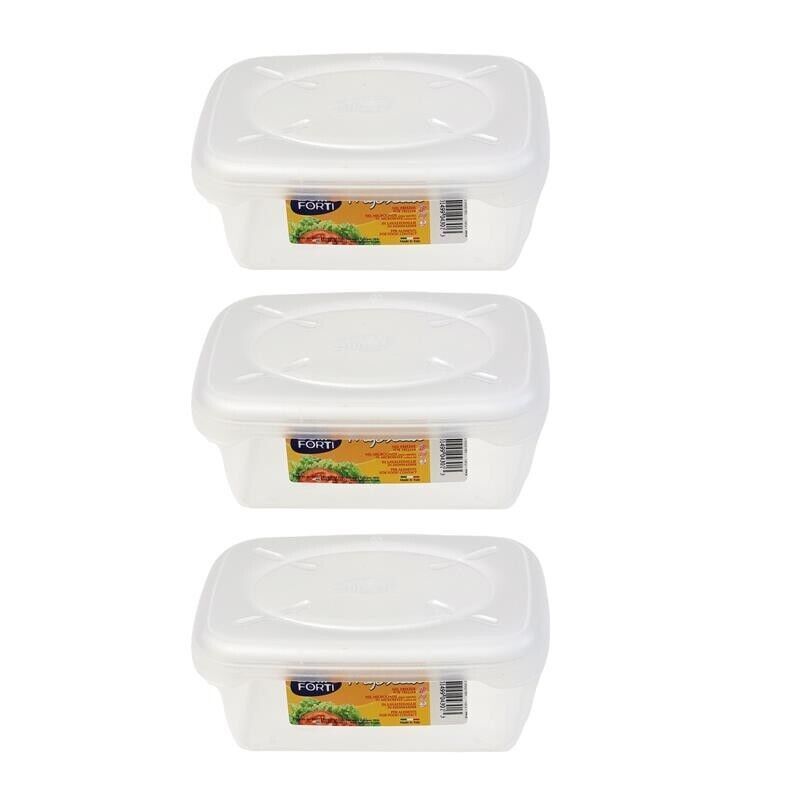 SET 3 CONTENITORI ERMETICI FRIGOBELLA RETTANGOLARI 3.2 LITRI
