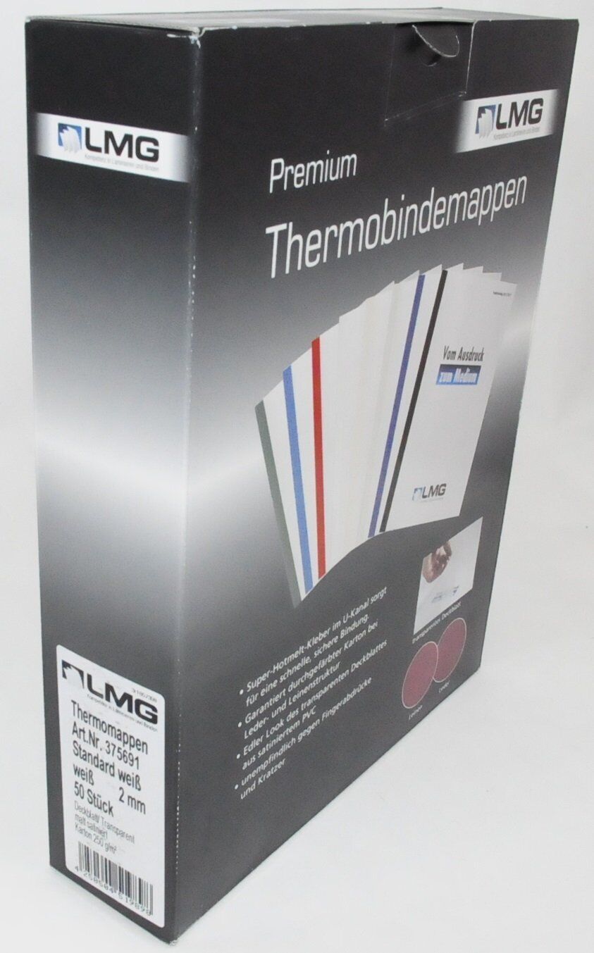 LMG LMG Bmweiss R2 Thermal Binding Folders Detail Satin vords. E Front 220 g/m²