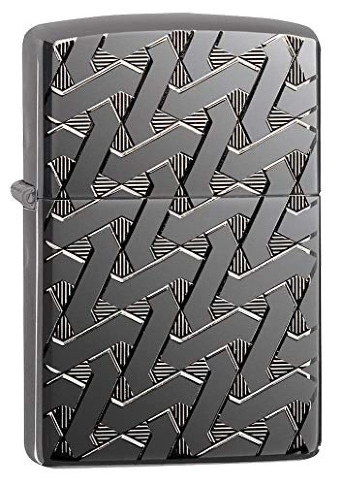 (TG. taglia unica) Zippo 49173 - Geometric Weave Design - Armor Black Ice - Acce